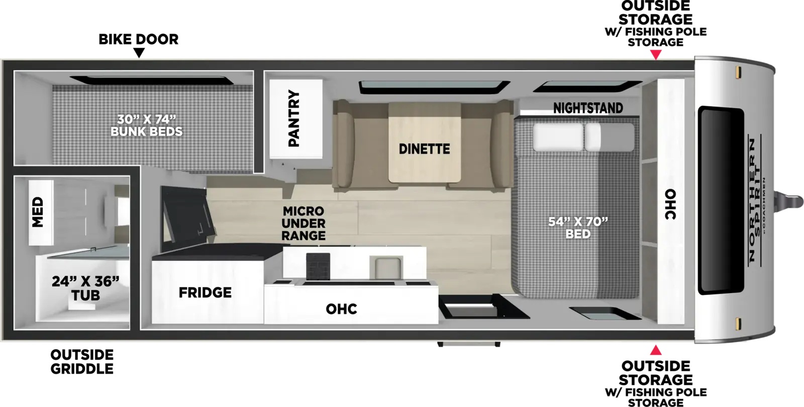 COACHMEN NORTHERN SPIRIT BIJOU 17BHB